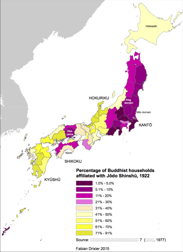 Japan-Shin-Buddhism-Map